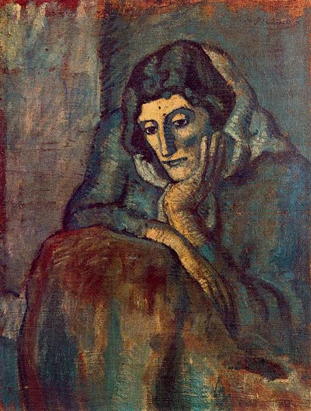 Pablo Picasso Classical Paintings Female Portraits Woman In Blue